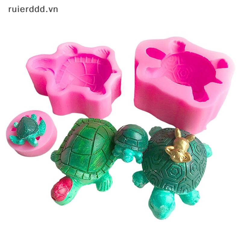 # ruierdd # Khuôn silicon hình con rùa dễ thương theo chủ đề đại dương Nhựa rùa tái sử dụng Khuôn Epoxy Mousse Khuôn nướng bánh sô cô la.