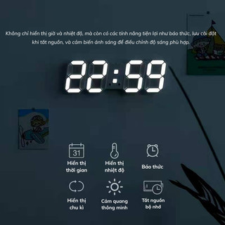 Đồng Hồ LED 3D Myd.23 – Hiển Thị Giờ Rõ Nét, Cảm Biến Âm Thanh Thông Minh, Phù Hợp Trang Trí Mọi Không Gian