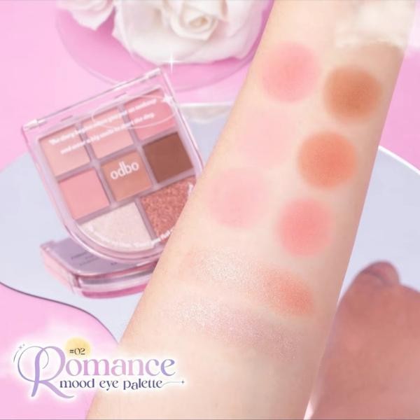 Bảng Phấn Mắt ODBO OD2023 8 Ô Cửa Sổ Romance Mood Palette  Mịn Lì, Dễ Tán