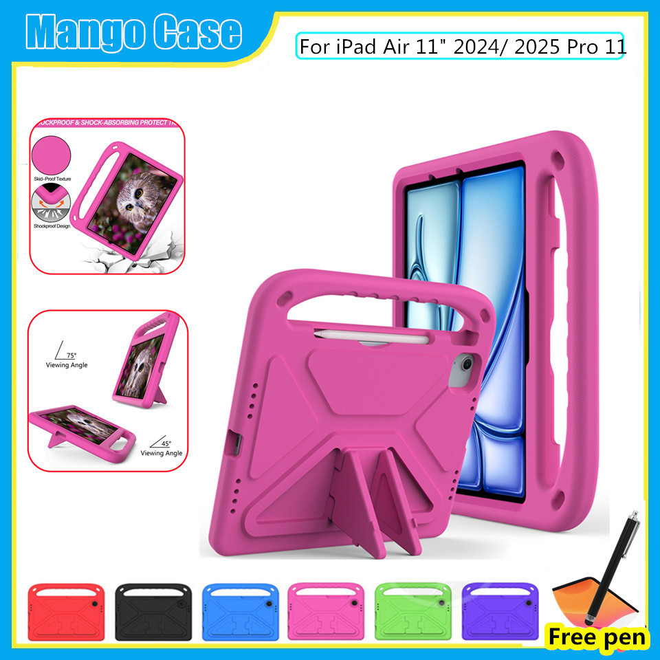 Ốp Lưng Cho iPad Air 11 "Air6 2024 M2 / 2025 M3 Pro 11 M4 Vỏ An Toàn Trẻ Em Bảo Vệ Máy Tính Bảng Chất Liệu Bọt Chống Sốc Vỏ An Toàn Và Chống Rơi