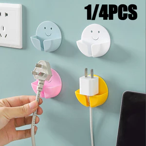 1 / 4 Cáp Dữ Liệu Sạc Điện Cắm Ổ Cắm Móc Không Đục Lỗ Cắm Giá Đỡ Móc Cười