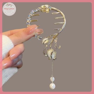STHB Kim Cương Giả Vuốt Tóc Ngọc Trai Kẹp sel Thuốc Đuôi Ngựa Khóa Nữ Kẹp Tóc Bé Gái Barrette Phụ Kiện Tóc VN
