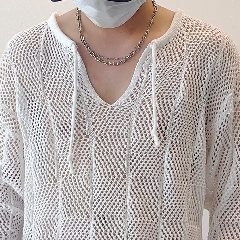 Áo lưới rỗng nam VG, che đậy hợp thời trang, đa năng chất lượng cao và dễ bảo trì