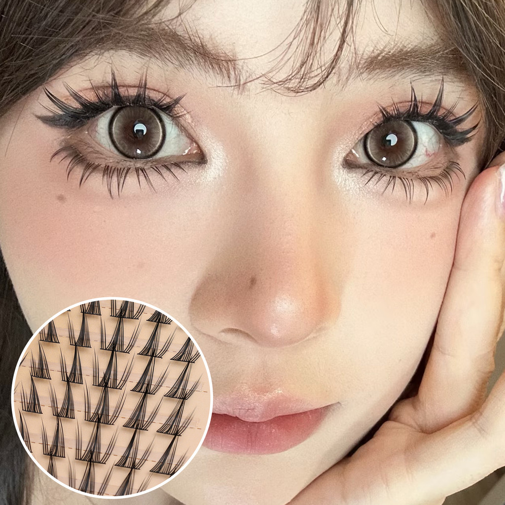 Hoa Hướng Dương Lông Mi Giả Keo Miễn Phí Cụm Đơn Tự Nhiên Dày Manga Mắt Lông Mi Nối Dài Dụng Cụ Trang Điểm