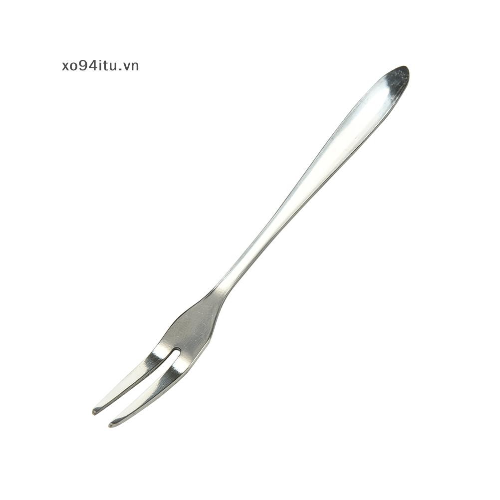XOITU 5 Chiếc Nĩa Trái Cây Bằng Thép Không Gỉ Hai Răng Món Tráng Miệng Nĩa Gia Đình Đồ Dùng Nhà Bếp VN