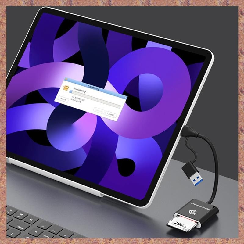 Đầu đọc thẻ CFexpress Type B tốc độ cao USB3.2 Gen2 Đầu đọc thẻ CFe USB-C cho Android Win XP / Vista / 7 / 8 / 8.1 / 10 / 11 OS 10Gbps USB3.2 Gen2 USB-C (R F C V)