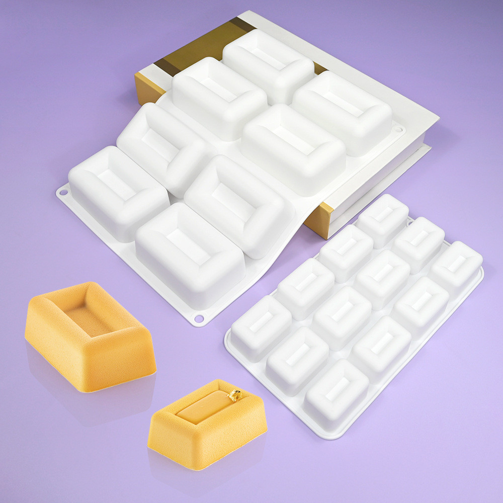 Hình Bầu Dục Hình Chữ Nhật Savarin Pudding Cup Khuôn Bánh Silicon DIY Tròn Tart Mousse Khuôn Bánh Ngọt Pháp Khuôn Nướng Bánh