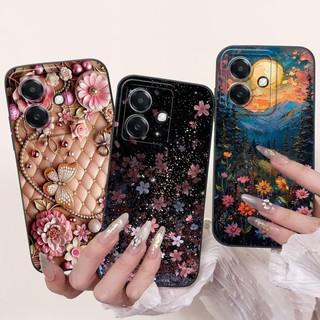 Ốp Thời Trang Mới Cho Oppo A3x A3 4G 5G Ốp lưng Oppo A5i A20 A40 A40M A60 Ốp Lưng Mềm Hoạt Hình Bướm Hoa Nữ Tính