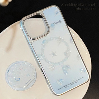 [Sheren] Vỏ Điện Thoại Giá Đỡ Vỏ Đại Dương Bằng Kính Thích Hợp Cho i16 15 14 13 12 11 pro max Vỏ Bảo Vệ Chống Sốc