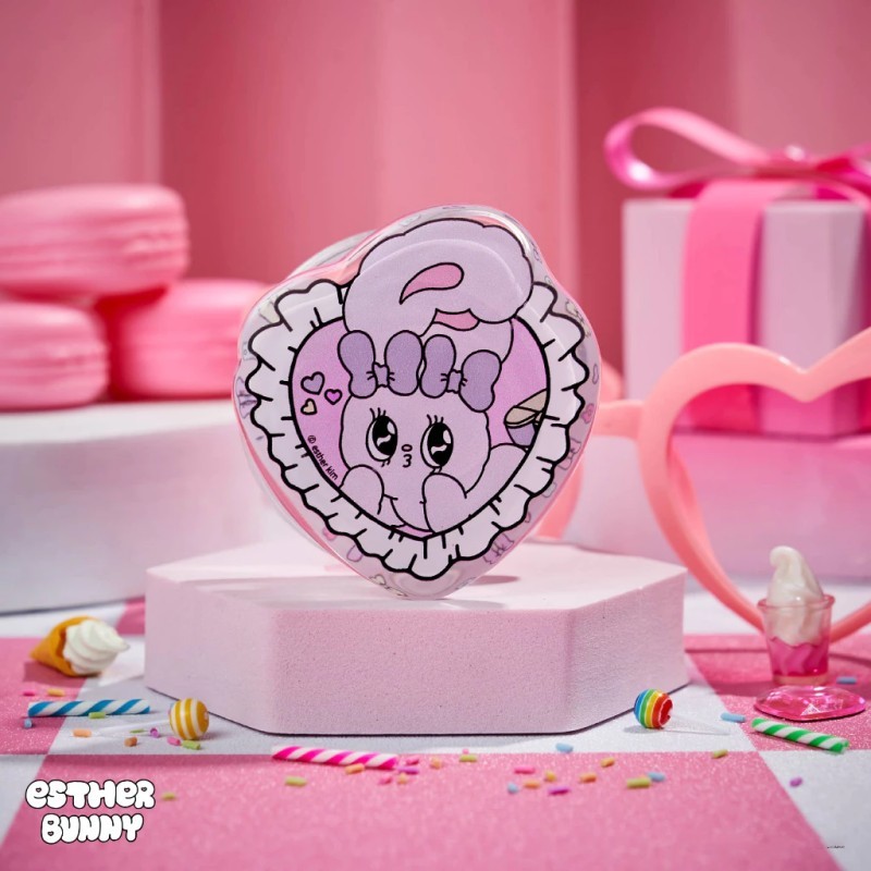 Hàn Quốc Dễ Thương Esther Bunny Paw Socket Magsafe Giá Đỡ Điện Thoại Từ Tính Cho IPhone 16 Pro Max Có Thể Gập Lại Ring Grip Co Giãn Để Bàn Đứng