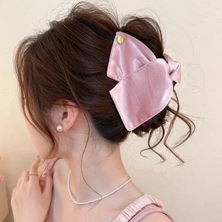 Kẹp tóc tam giác Satin phong cách thanh lịch, phù hợp cho nữ