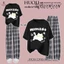 Sét Bộ Quần Ống Suông Kẻ Caro Đen + Mix Áo Phông mèo STUDEN Form Rộng Unisex-SHOP THU BIO98