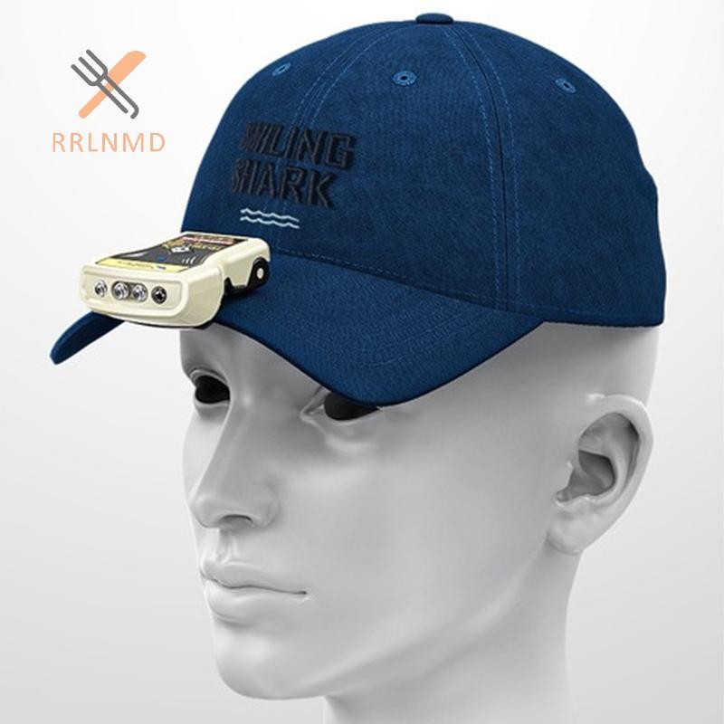 RRLNMD LED Mũ Kẹp Đèn Pha Đèn LED Làm Việc Đèn IPX4 Chống Nước Mini Mũ Đèn Pha Hiển Thị Nguồn Cho Cắm Trại Ngoài Trời Câu Cá MỚI