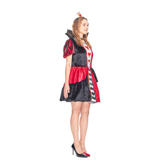 Trang phục nữ hoàng trái tim Nữ hoàng cổ tích - Đầm cosplay công chúa Disney với vương miện và chocker, phù hợp cho người lớn Halloween bữa tiệc giai đoạn fancy ăn mặc lên Trang phục