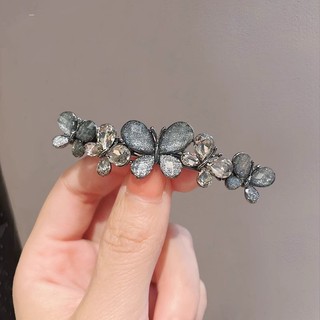 MAUROPOLI [Sẵn Sàng] Phong Cách Mới Tính Khí Kim Cương Giả Thủy Tinh Bướm Kẹp Tóc Nữ Bên Nổ Kẹp Cao Cấp Cảm Giác Lưng Đầu Nửa Tie Kẹp Mùa Xuân