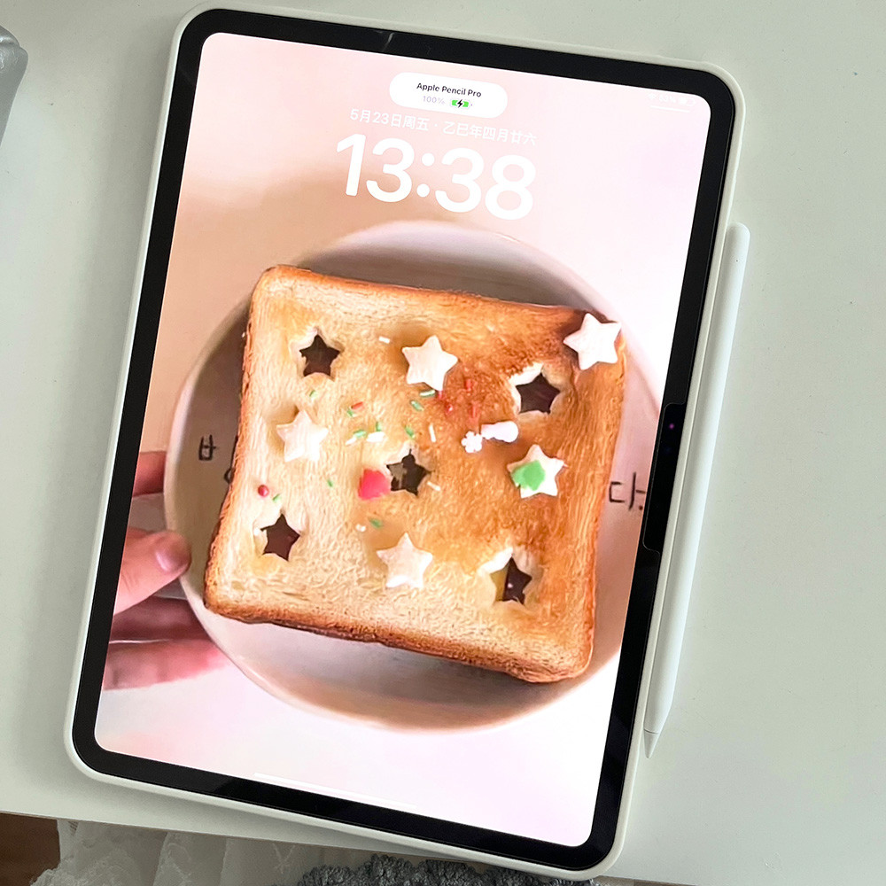 Vỏ Acrylic Cứng Hai Mèo Trắng Cho Mini6 Mini7 A17Pro IPad 5 6 7 8 9 10 11 A16 Air 2 3 4 5 6 Air 11 M2 Pro10.5 10.2 "Pro11 2018 2020 2021 2022 M4 Pro13 2024 2025