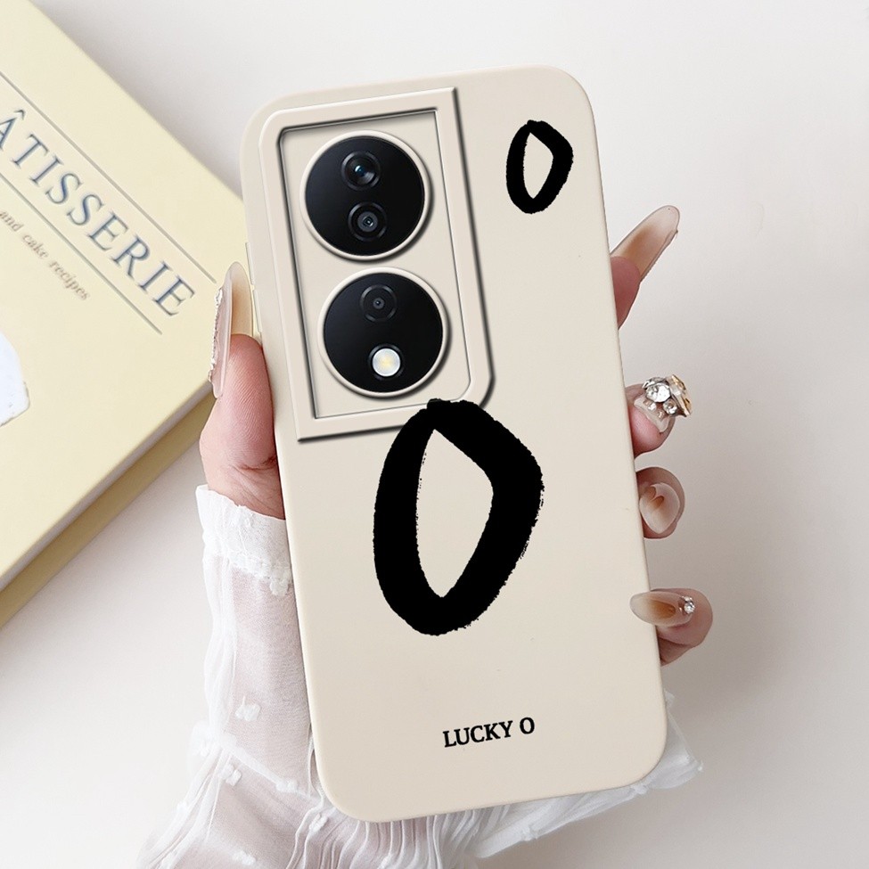 Honor X7b CLK-LX1 CLK-LX2 CLK-LX3 Ốp lưng Honor X7b 5G Chữ thời trang đơn giản Thiết kế họa tiết A-Z Ốp lưng chống sốc bằng silicon