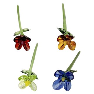 LOVIVER Mini Thủy Tinh Hoa Hình Hoa Thủ Công Quà Tặng Trang Trí Trang Trí Cho Nữ Bé Gái Văn Phòng Lễ Tạ Ơn Phòng Ngày Lễ Tình Nhân