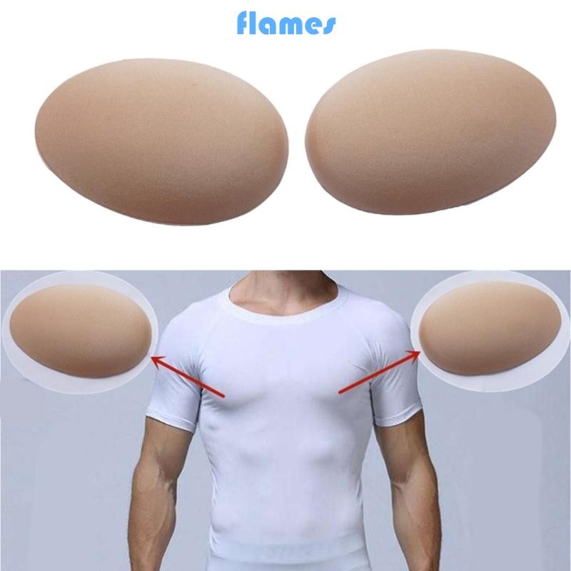 FL Nam Ngực Cơ Push-Up Miếng Dán Dính Vô Hình Silicon Giả Ngực Miếng Dán Có Thể Tái Sử Dụng Nam Ngực Cơ Miếng Lót Enhanc