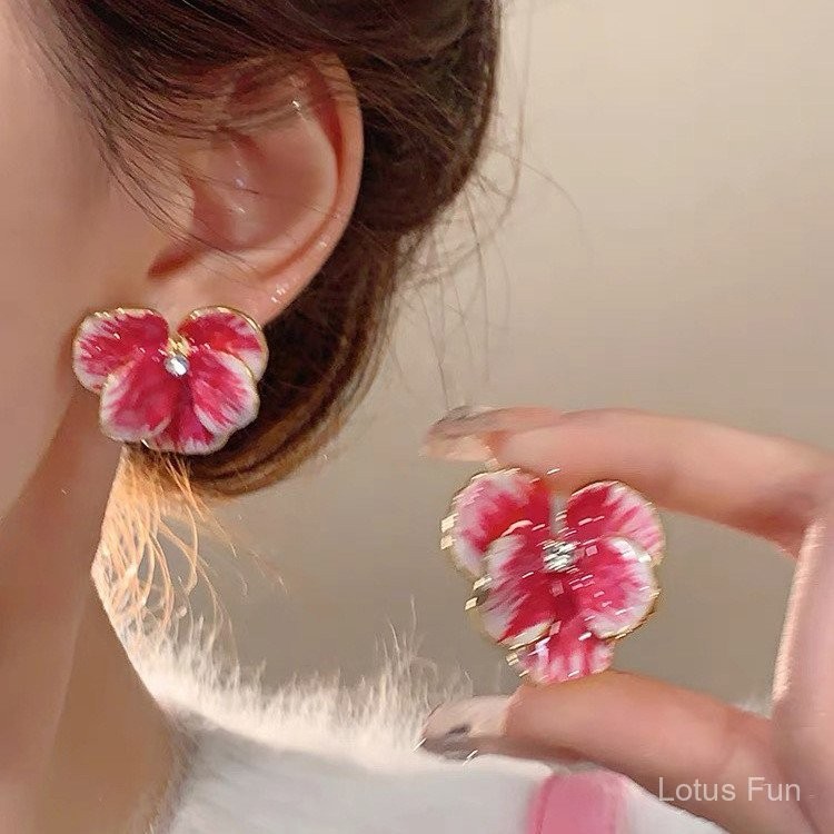 Bông hoa xanh cao cấp sang trọng, kiểu dáng kỳ nghỉ, kẹp, thiết kế độc đáo, trang sức 3D tinh xảo
