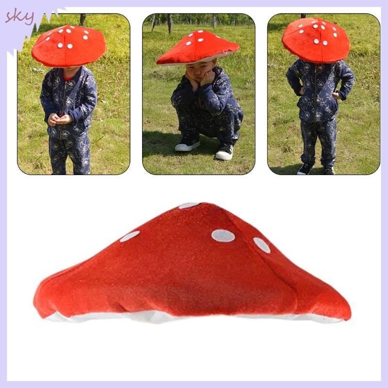 Bầu trời Sáng Tạo Nhồi Bông Hình Nấm Mũ Người Lớn Unisex Tiệc Giáng Sinh Carnival Mũ