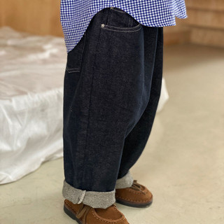 Quần jeans xanh và đen cho bé trai mùa xuân và mùa thu, phong cách Hàn Quốc, quần mềm mại, quần thường ngày cho trẻ em, trang phục trẻ em