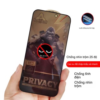 Kính cường lực iPhone chống nhìn trộm HD 9H cho iPhone 17 Air 16 15 14 13 12 11 Pro Max X XS XR