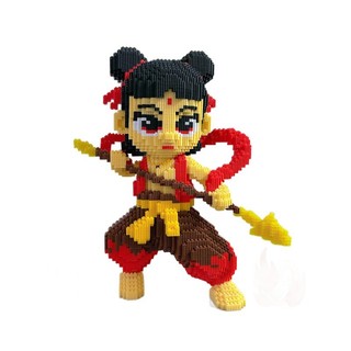 Vụ Nổ Các Hạt Dạ Quang Nezha Khối Xây Dựng Đồ Chơi Khó Khăn Hạt Nhỏ Giáo Dục Trẻ Em Xếp Hình Đồ Trang Trí Quà Tặng Đồ Chơi