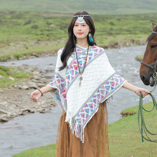 Vintage Dệt Kim Mũi Nữ Chui Đầu Thiết Kế Trái Tim Thường Ngày Đa Năng Thoải Mái Thoáng Khí Khe Khăn Choàng Mỏng Phong Cách Dân Tộc 2025 Mẫu Mới