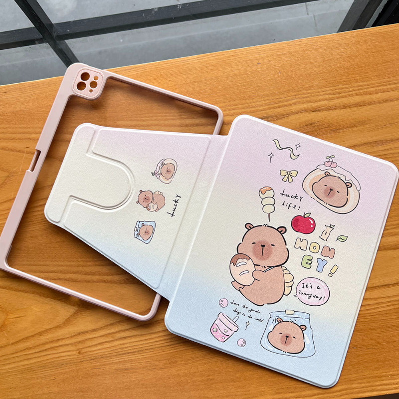 Ốp bảo vệ cho Samsung Galaxy S10ULTRA S7plus / S8plus Tab S6 lite 10.4inch S9plus / s10plus 12.4inch S9 FE + Tab A7 lite Tab A9 Plus Vỏ Acrylic xoay có khe cắm bút