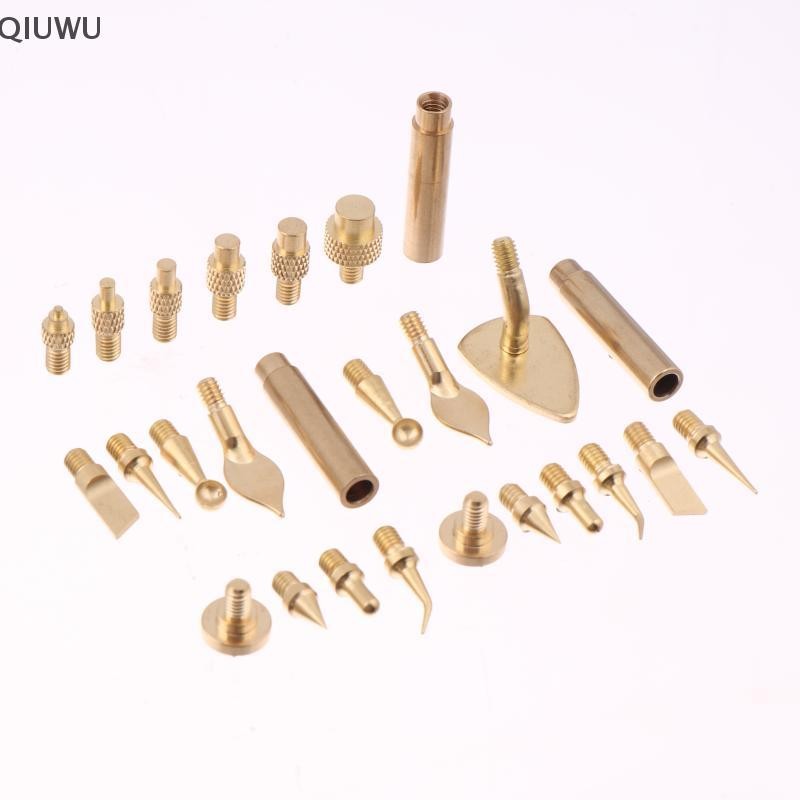 QIUWU 7 / 9 / 10 Cái Đầu sắt đai ốc chèn nhiệt M2 M3 M4 M5 M6 M8 Bộ dụng cụ nhúng ren bằng đồng thau cho sắt hàn máy in 3D bằng nhựa.
