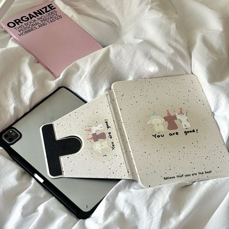 Ốp Lưng Máy Tính Bảng Cho Samsung Galaxy Tab A9 Plus S10ULTRA Tab A7 lite S7plus / S8plus S9plus / s10plus 12.4inch Tab S6 lite 10.4inch S9 FE + Kiểu Sách Xoay Có Giá Đỡ Bút Chì