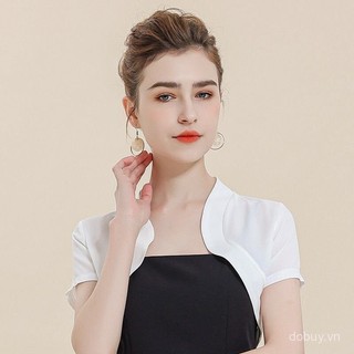 Áo cardigan ren ngắn tay crochet nữ mới chất lượng hoàng gia INS, áo thời trang