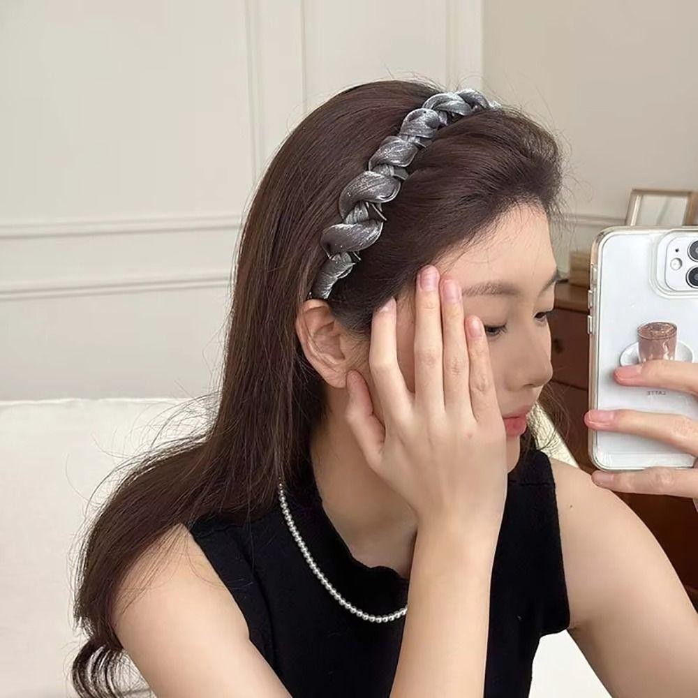 YOKEY Băng Đô Lưới Ren Đen Bền, Vòng Tóc Hình Chữ U Thanh Lịch dành cho Nữ và Bé Gái