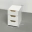 Hộp nhựa 3 ngăn kéo lưu trữ vật dụng nhỏ màu trắng 8x8.7x13cm