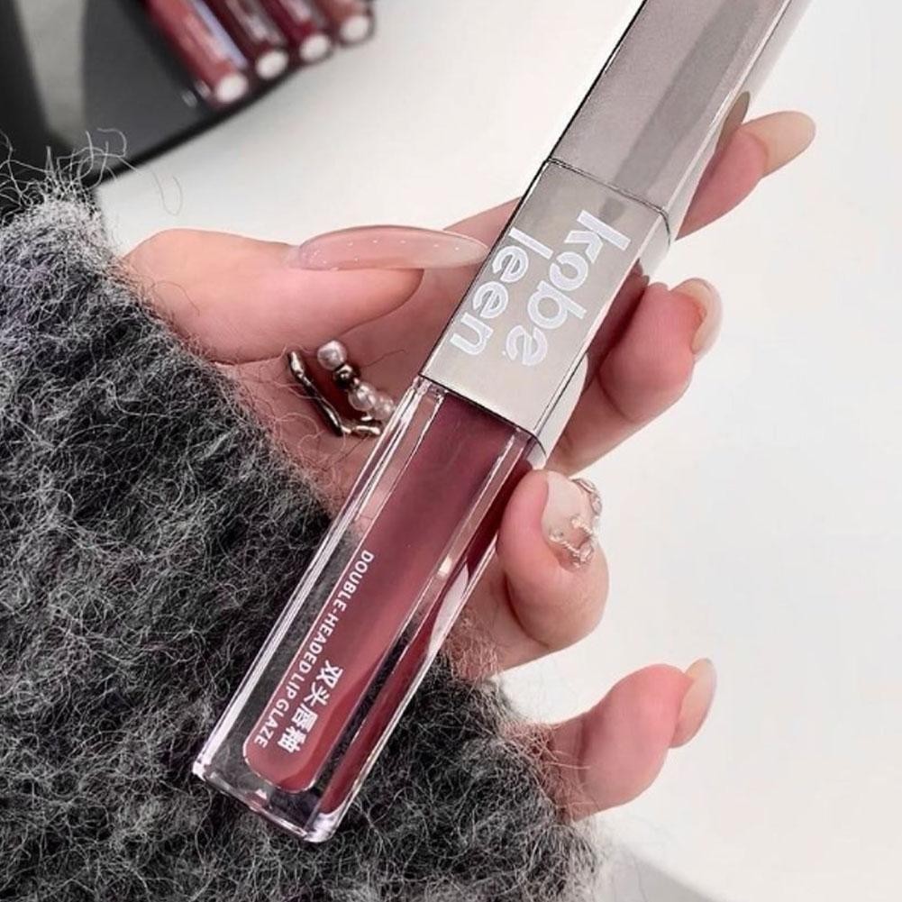 Kobeleen Hai Đầu Lip Glaze Lip Mirror Water Not Easy Glaze Ánh Sáng Môi Lâu Dài Đến L7d9