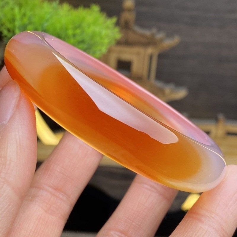 Vòng tay mã não đỏ xinh tự nhiên Vòng tay Chalcedony
