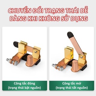 Công tắc ngắt kết nối bình ắc quy 12V 24V cho xe hơi, xe máy kiểu cầu dao, chất liệu hợp kim thép mạ đồng chất - FE123