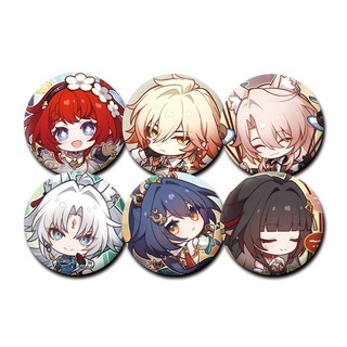 Trò Chơi Honkai Ngôi Sao Đường Sắt Mydee Moze Feixiao Tribios Huy Hiệu Nút Thổ Cẩm Chân Cosplay Bộ Sưu Tập Đồ Chơi Túi Trang Trí Quà Tặng