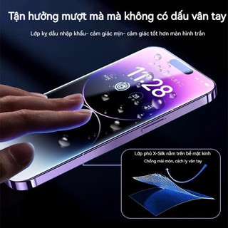 Kính cường lực tự dính chống bụi chống vân tay dán nhanh - dành cho iPhone 11 12 13 14 15 16 17 XR XS XSMAX 17air