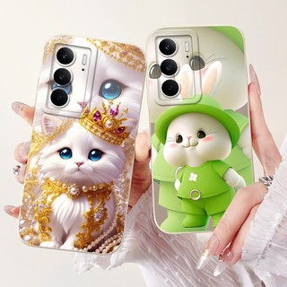Dành Cho Realme C75 4G 2025 Vỏ RMX3941 Vỏ Sáng Tạo Thỏ Trái Tim Tình Yêu Silicon Mềm Chống Sốc Cho Realme C75x Capa