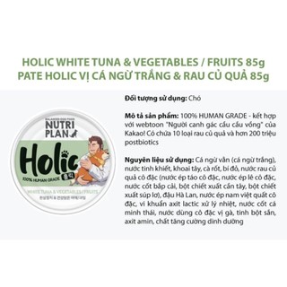 Pate Cho Chó Nutri Plan Holic Hàn Quốc Lon 85g/ chứa 200 triệu lợi khuẩn