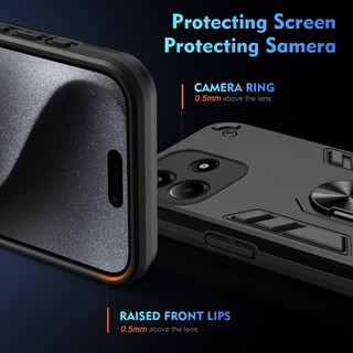 Ốp điện thoại Chống Sốc Giáp Quân Sự Cho Redmi Note 11 12 13 14 Pro Plus Redmi Note 10s 11S 12S 10 Pro Max Vỏ Bảo Vệ Vòng Đứng Ốp điện thoại
