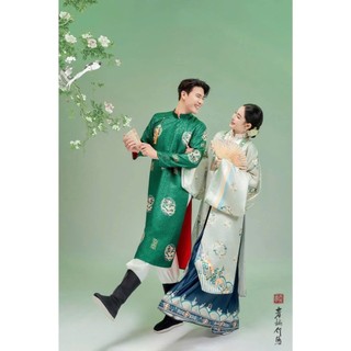 Cặp Áo Nhật Bình Cưới , Nam Chất Liệu Gấm Cao Cấp, Nữ Chất Liệu Tafta Sang Trọng , Việt Phục Cổ Trang Giao Thủy