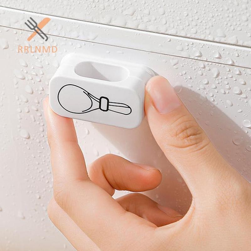 RRLNMD Dính Thìa Cơm Giá Để Đồ Nhà Bếp Treo Tường Nồi Thìa Kệ Vị Trí Giá Trắng Đen Nhà Bếp Sắp Xếp MỚI