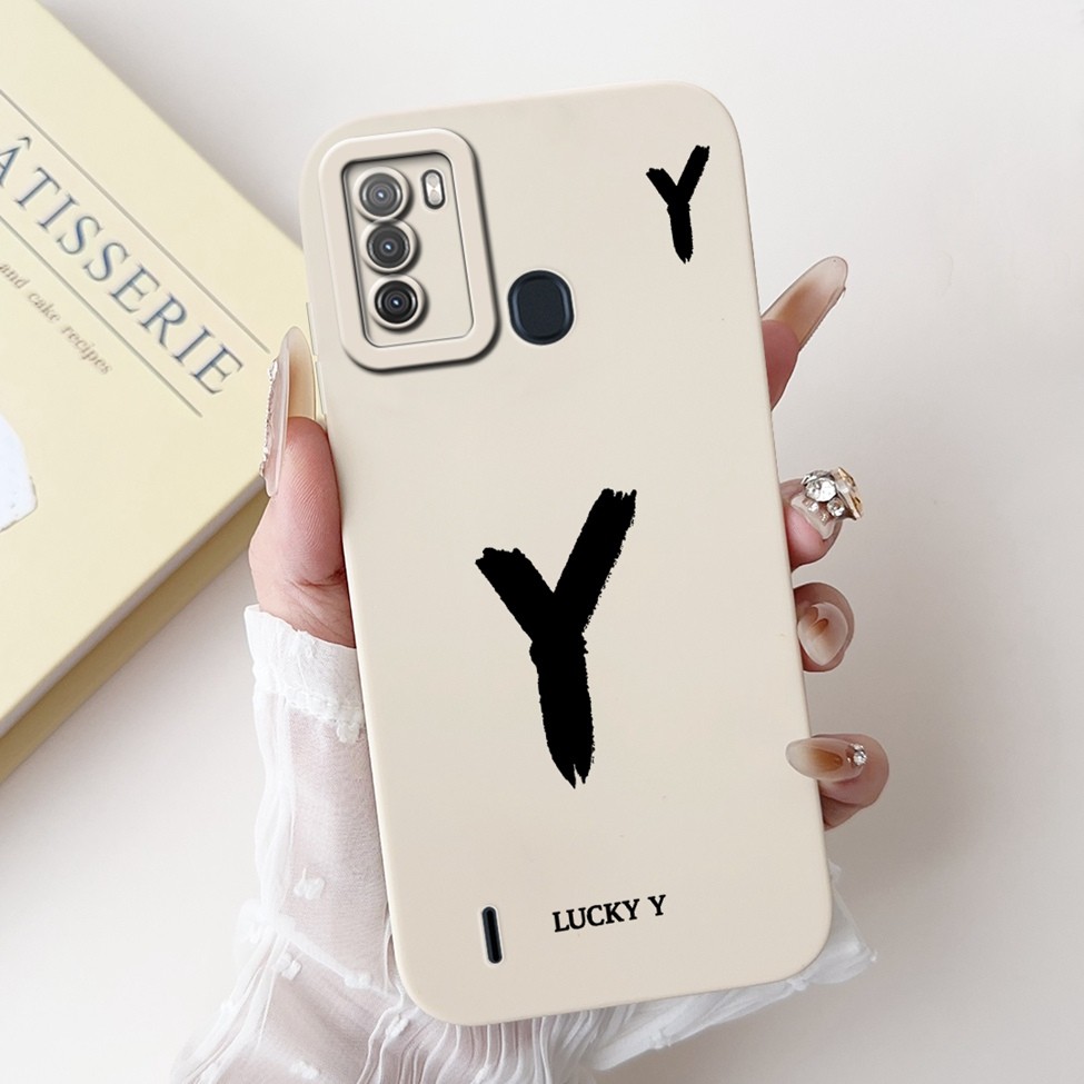 ITEL S16 Vỏ Điện Thoại ITEL Vision 1 Pro Ốp Lưng Chữ Thời Trang Đơn Giản Thiết Kế Họa Tiết A-Z Ốp Lưng Chống Sốc Silicon
