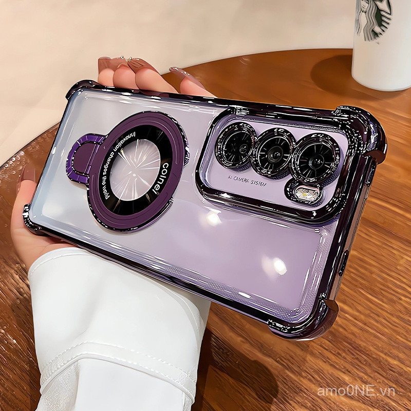 Ốp lưng cho Realme 5 5i 6 6i 7 8 9 10 Pro Plus 7i 9i C3 C17, giá đỡ nhẫn, mạ điện, ốp điện thoại từ tính, bảo vệ camera, chân đế, chống sốc, vỏ silicone mềm