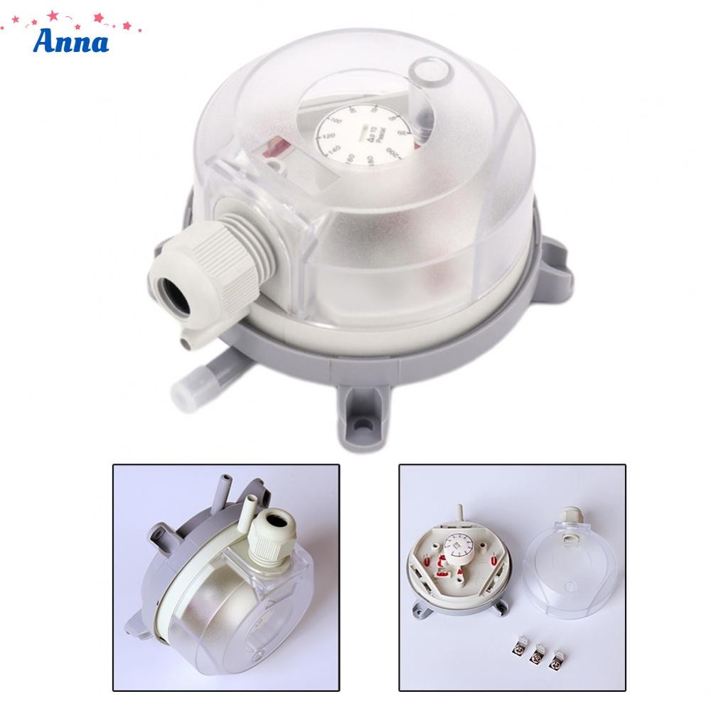 Công tắc áp suất 1 cái 20-500Pa Nhựa kỹ thuật Cảm biến đo gió màu xám