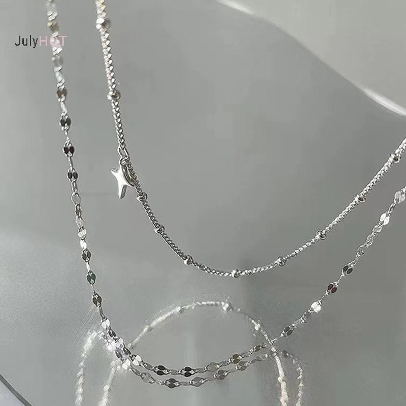 JULYHOT Thời Trang Nữ Mặt Dây Chuyền Vòng Cổ Boho Hai Lớp Vòng Cổ Cho Nữ Cô Gái Hai Lớp Dây Chuyền Vòng Cổ Punk Trang Sức Dự Tiệc Massivedeals