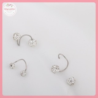 STHB 2 Chiếc Bông Tai Hạt Zircon Tinh Tế Cho Nữ Bé Gái Hợp Thời Trang Tối Giản Thông Qua Vít Phụ Kiện Trang Sức Quà Tặng VN